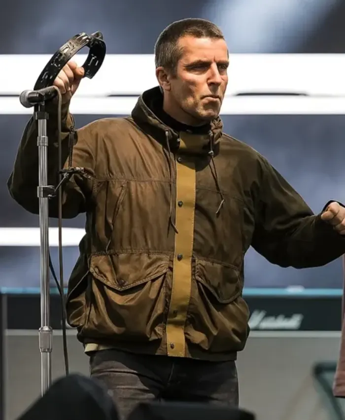 buy Oasis Tour Liam Gallagher Olive Green Jacket