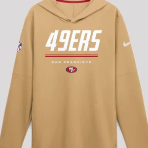 buy San Francisco 49ers 2026 Sideline Long Sleeve Hooded T-Shirt