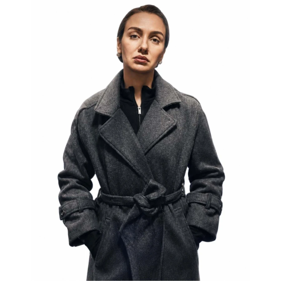 buy now Graveyard S03 2026 Birce Akalay Charcoal Gray Coat