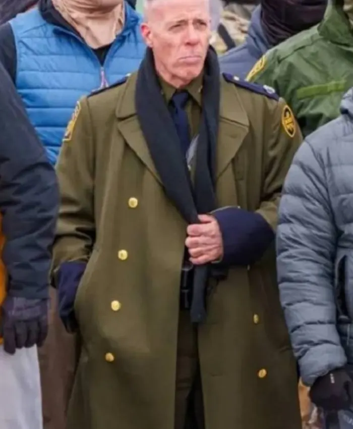 buy now Gregory Bovino 2026 Green Trench Coat