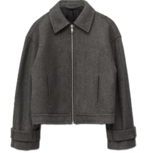 buy now Honest Renovations S04 Jessica Alba Grey Wool Jacket