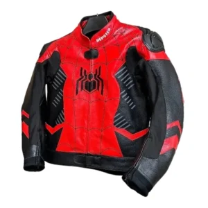 buy now Spider Man Racing Motorbike Leather Jacket