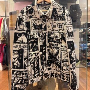 graphic print jacket