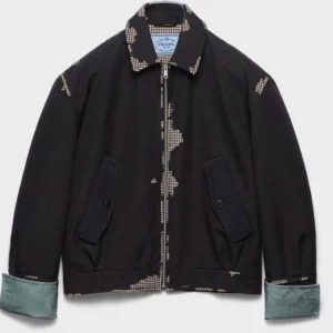 houndstooth leather jacket for sale