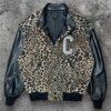 leopard print bomber jacket