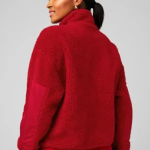 order now Fabletics Teddy Red Jacket