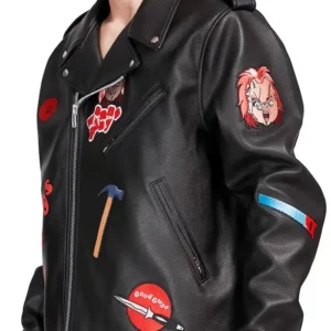 order now Good Guys Chucky Black Leather Jacket