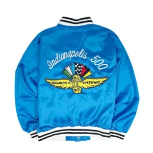order now Indianapolis Motor Speedway 70’s Satin Bomber Jacket