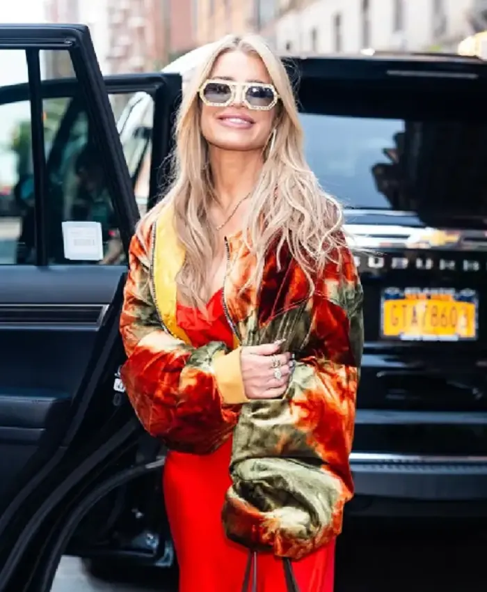order now Jessica Simpson JFK Airport 2025 Jacket