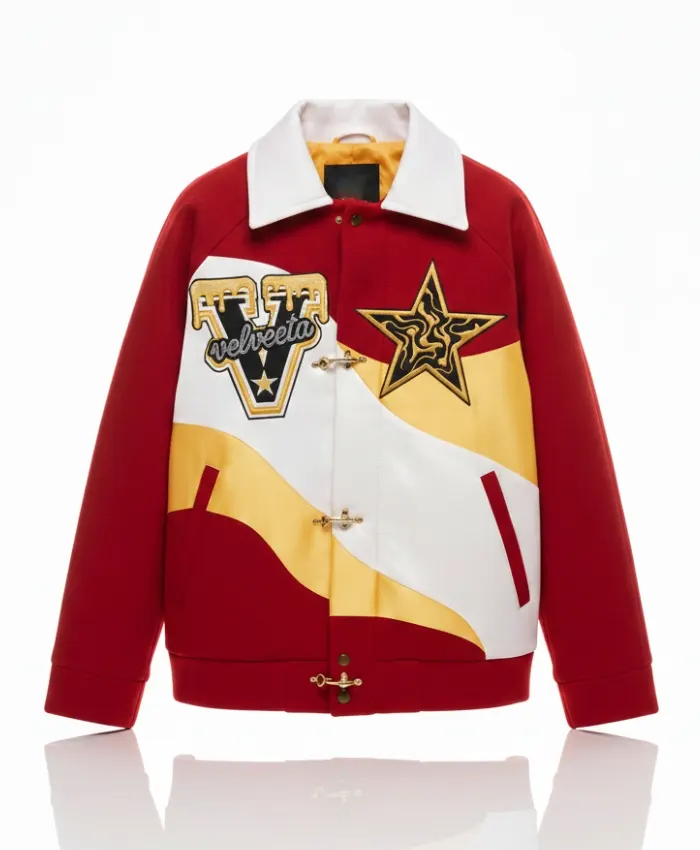 order now Kevin Leonel X Velveeta Varsity Jacket