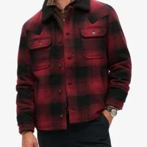 order now Men’s Superdry Red Plaid Jacket