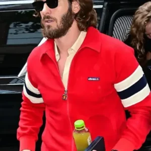 order now NYC 2026 Andrew Garfield Red Jacket