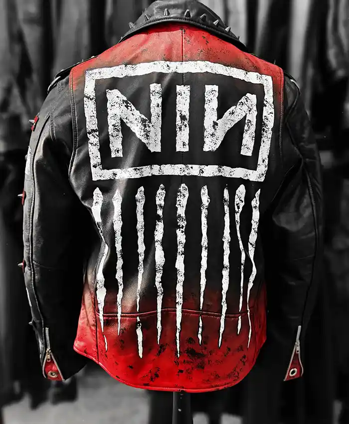 order now Nine Inch Nails Black Leather Biker Jacket