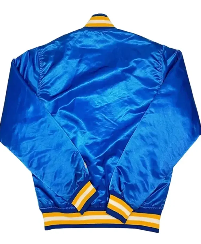 order now St. Louis Blues Blue Satin 1990’s Varsity Jacket