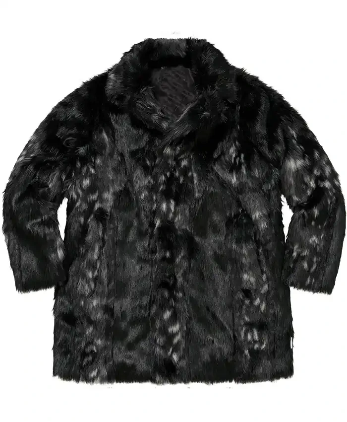 Shop the Supreme Lynx Fur 2026 Windstopper Overcoat, featuring a bold fur-inspired finish and protective overcoat design for a distinctive cold-weather look.