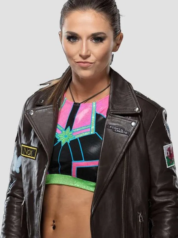 order now Tegan Nox WWE Brown Leather Jacket
