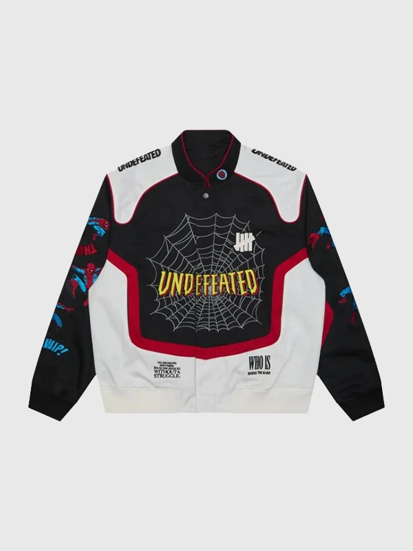 order now Undefeated x Spider-Man FW26 Varsity Jacket