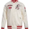 reds white satin jacket