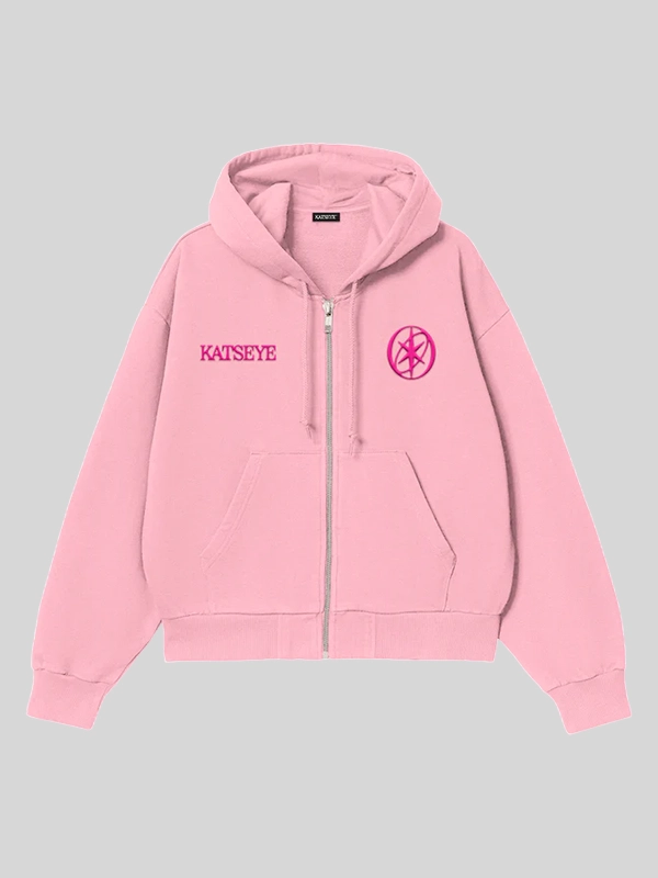 shop Katseye Desert Zip-up pink Hoodie