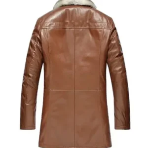 shop Lambskin Leather Shearling Long Coat