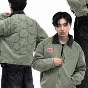 shop Neptun x Teenage Mutant Ninja Turtles Green Jacket