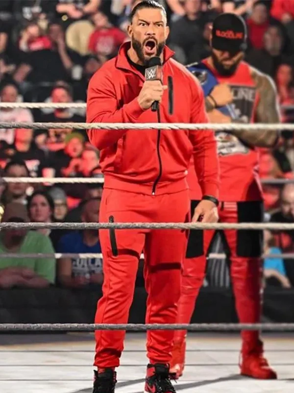 shop WWE 2022 Roman Reigns Red Tracksuit