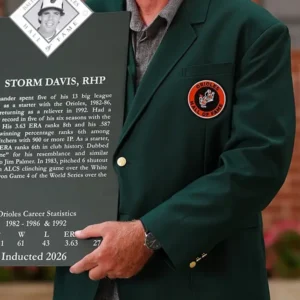 shop now Chris Davis Orioles Hall of Fame Green Blazer