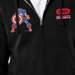 shop now Disney x Champion Patriots Captain America All-Star Full-Zip Hoodie