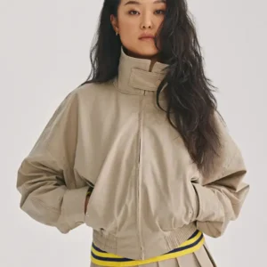 shop now Gap × Malbon Twill Bomber Jacket