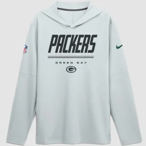shop now Green Bay Packers 2026 Sideline Long Sleeve Hooded T-Shirt