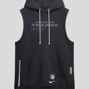 shop now Houston Texans 2026 Sideline Sleeveless Hoodie
