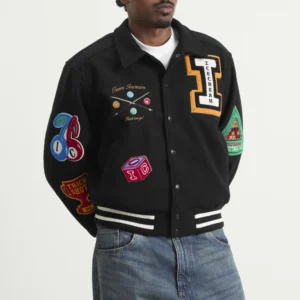 shop now Icecream Trick Shot Collared Varsity Jacket