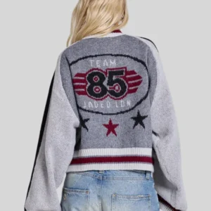 shop now Jaded London Team 85 Knitted Bomber Jacket