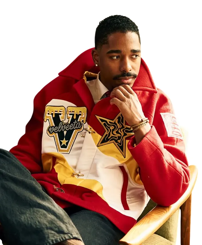 shop now Kevin Leonel X Velveeta Varsity Jacket