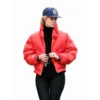 shop now Lady Diana Red Puffer Jacket