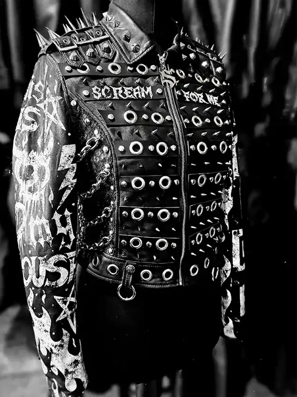 shop now Paige Summerslam 2026 Black Leather Studded Jacket