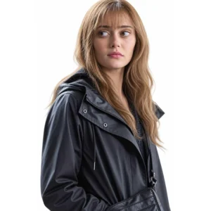 shop now Sweetpea S02 2026 Ella Purnell Black Hooded Coat
