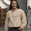 shop now WNBA Caitlin Clark Beige Zip-Up Track Jacket