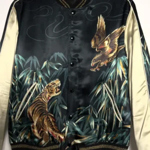 tiger eagle print jacket