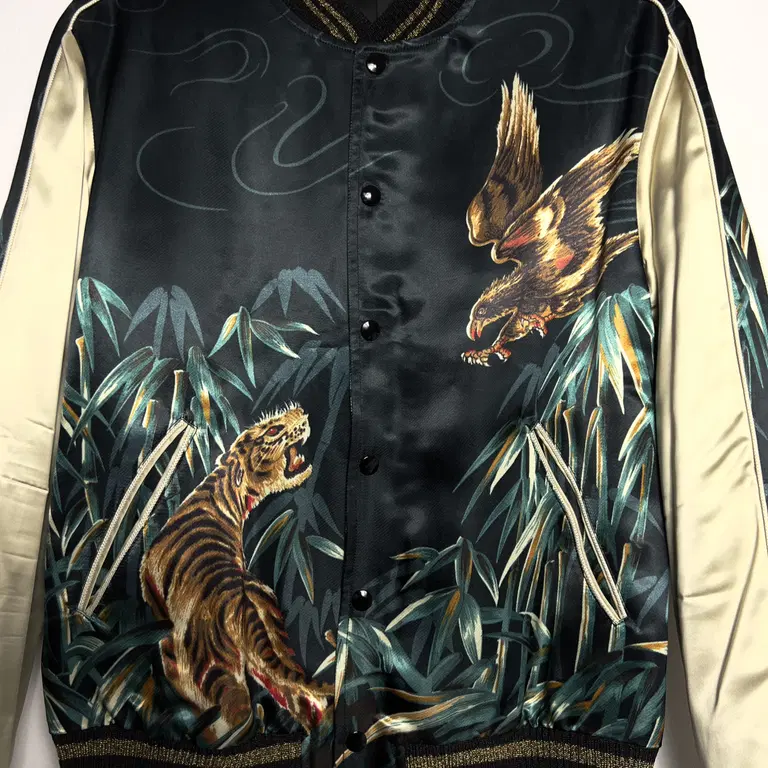 tiger eagle print jacket