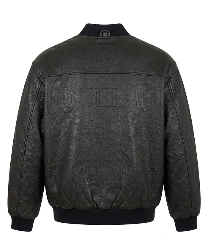 1992 Cast & Crew Boomerang Leather Jacket Shop Now