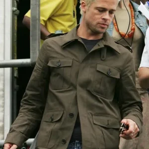 2026 Brad Pitt Brown Cotton Jacket