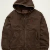 AE x Lamine Yamal Brown Hooded Denim Jacket