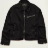 AE x Lamine Yamal Cropped Black Workwear Jacket