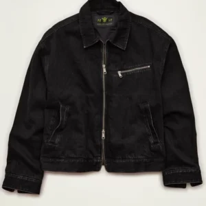 AE x Lamine Yamal Cropped Black Workwear Jacket
