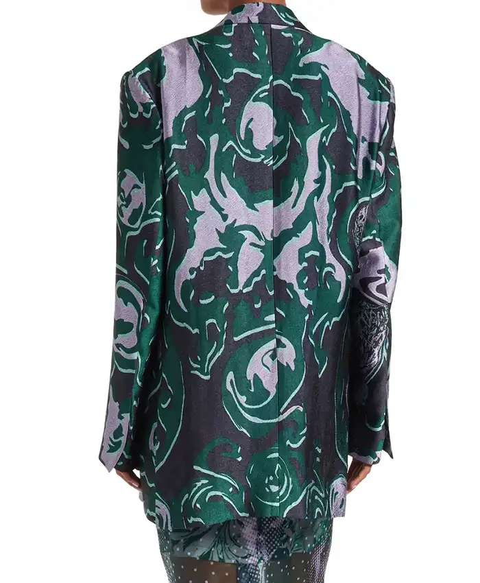 Abstract Floral Suit Blazer