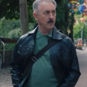 Alan Cumming Black Leather Jacket