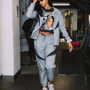 Angel Reese Reebok Grey Tracksuit