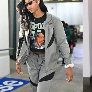 Angel Reese Reebok Grey Tracksuit For Sale