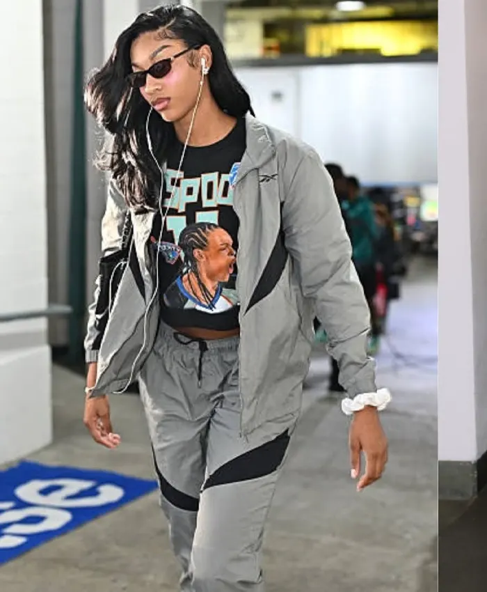 Angel Reese Reebok Grey Tracksuit For Sale